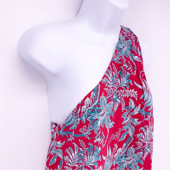 NEW LOFT One Shoulder Floral Shift Dress Size Small - Picture 4 of 9